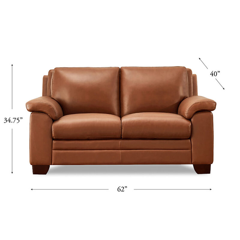 Magnum Top Grain Leather Loveseat
