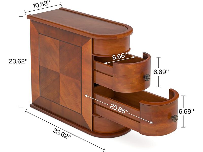 YGEOMER Wall Mounted Wood Shelf for Living Room Set of 4