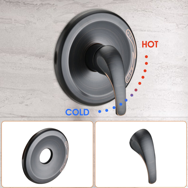 6 Function Rain Shower Head with Handheld - Valve Included