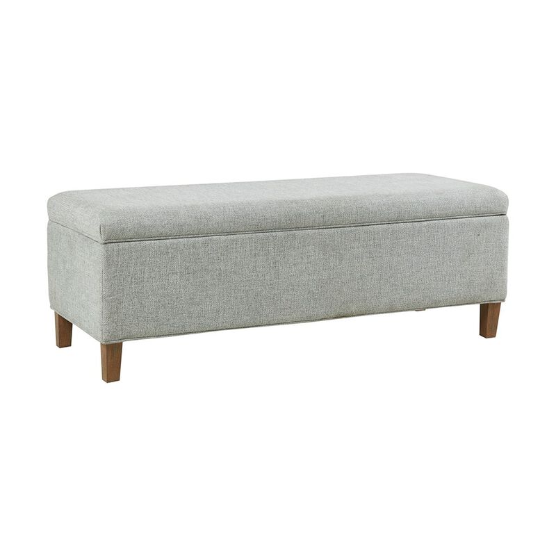 Gracie Mills Randolph Reclaimed Wood Upholstered Storage Bench