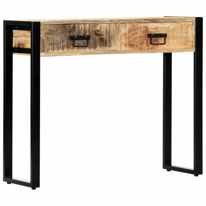 vidaXL Console Table 35.4"x11.8"x29.5" Solid Mango Wood