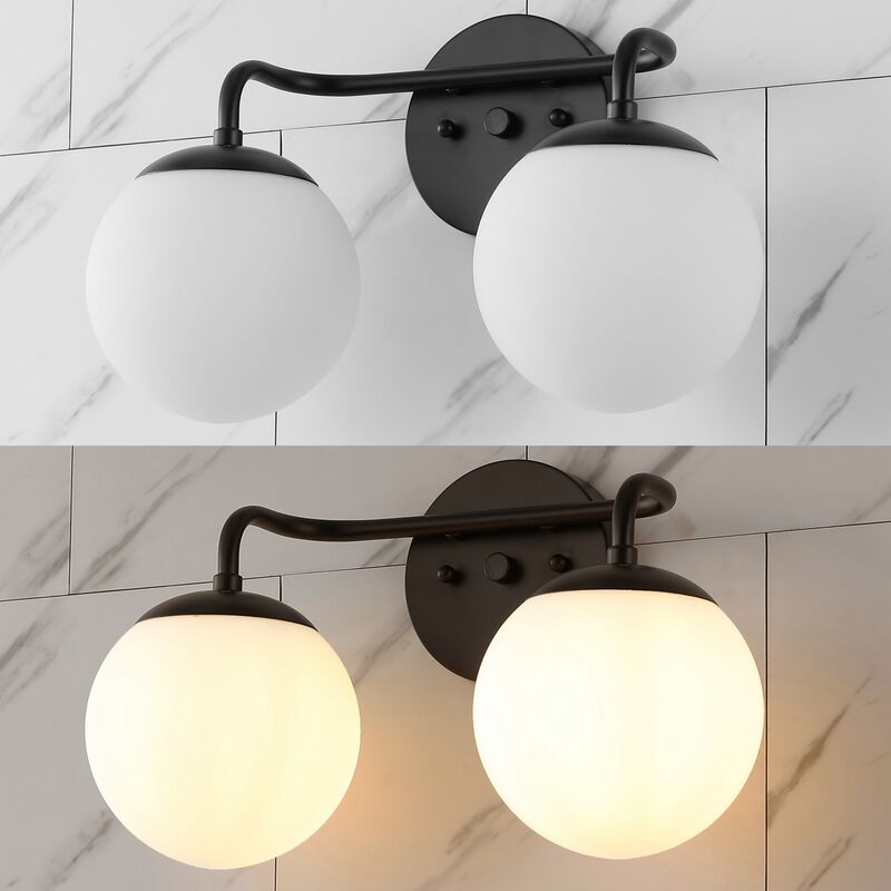 Louis Parisian Globe Metalfrosted Glass Modern Contemporary LED Vanity