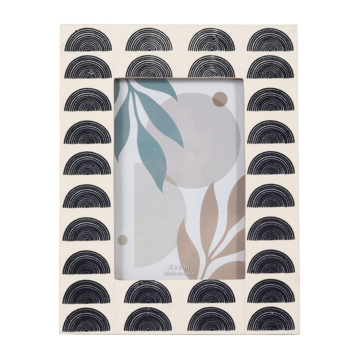 4"x6" Ivry/Blk Resn Arch Frame