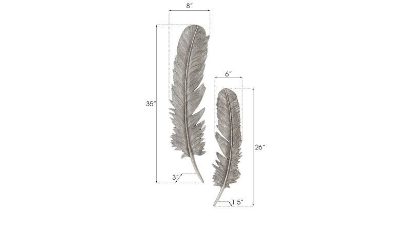 Feathers Large Wall Art Set of 2