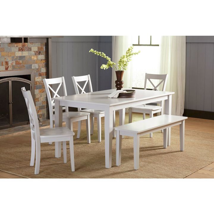 Jofran Simplicity Solid Wood Classic X-Back Counter Stool (Set of 2)