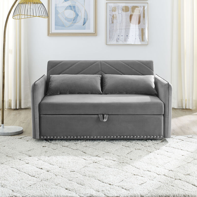 Merax Adjustable Sleeper Sofa with Pull-out Bed