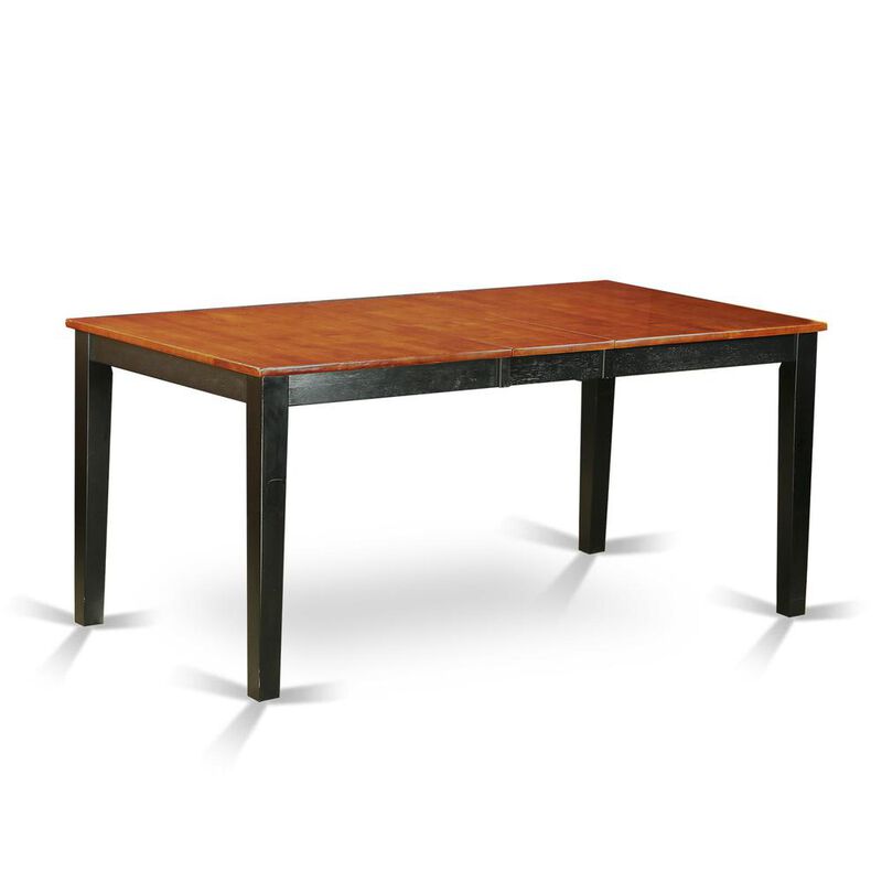 East West Furniture Dining Room Set Black & Cherry, NIWE6-BCH-W