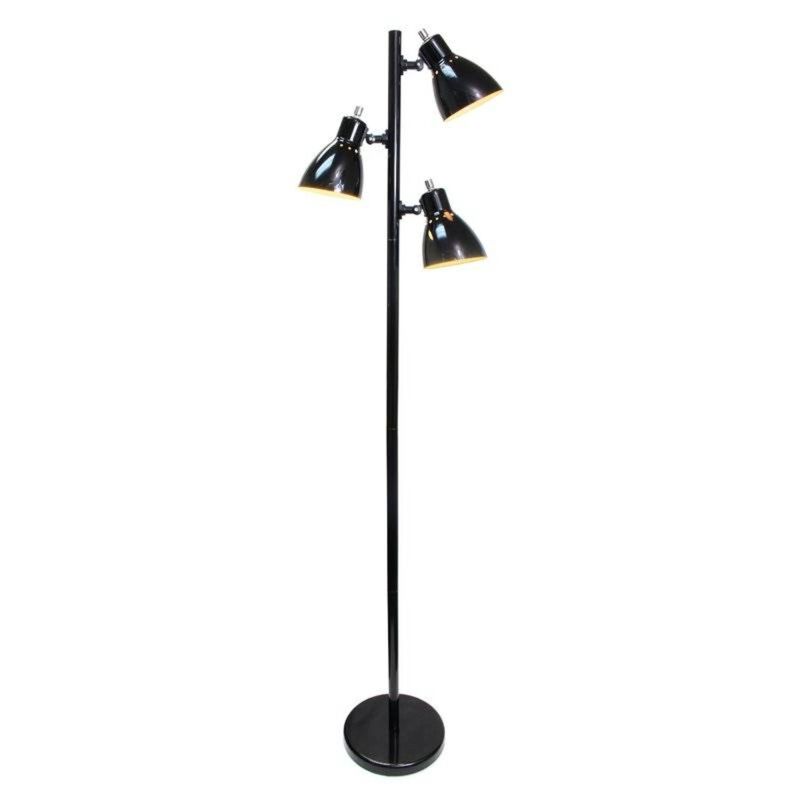 Hivvago 64-inch Black 3-Light Tree Lamp Spotlight Floor Lamp