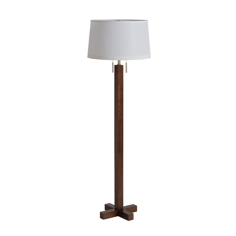 NOVA OF CALIFORNIA Swiss Cross Floor Lamp - Dark Walnut