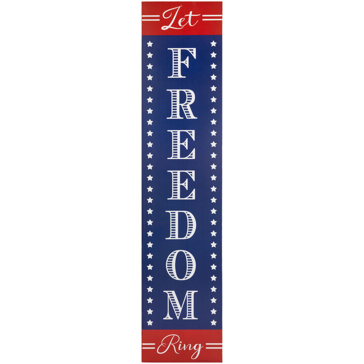 36" Let Freedom Ring Patriotic Wooden Porch Board Sign Decoration