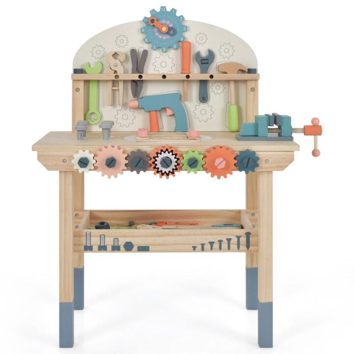 Hivvago Kids Play Tool Workbench with Realistic Accessories Hivvago Kids Play Tool Workbench with Realistic Accessories
