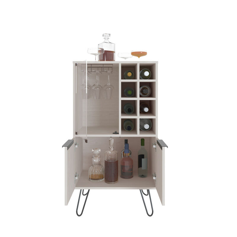 Bar Cabinet Gassville, Living Room, White Washed Oak