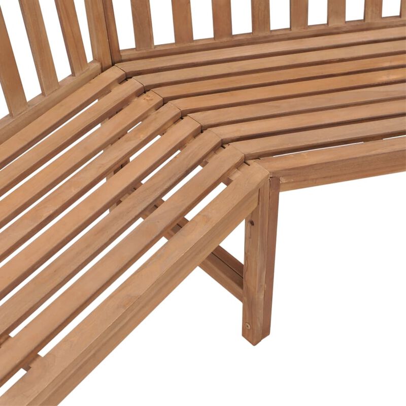 vidaXL Patio Corner Bench 72.8"x72.8"x35.4" Solid Teak Wood