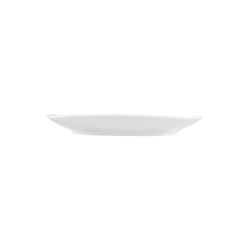 Porcelain Mimoza 10" x 10" Square White Porcelain Plate (Set of 4)