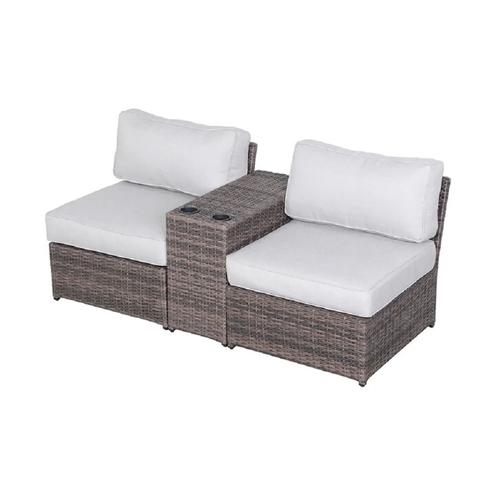 Living Source International Wicker Fully Assembled 2 - Person Seating Group with Cushions New