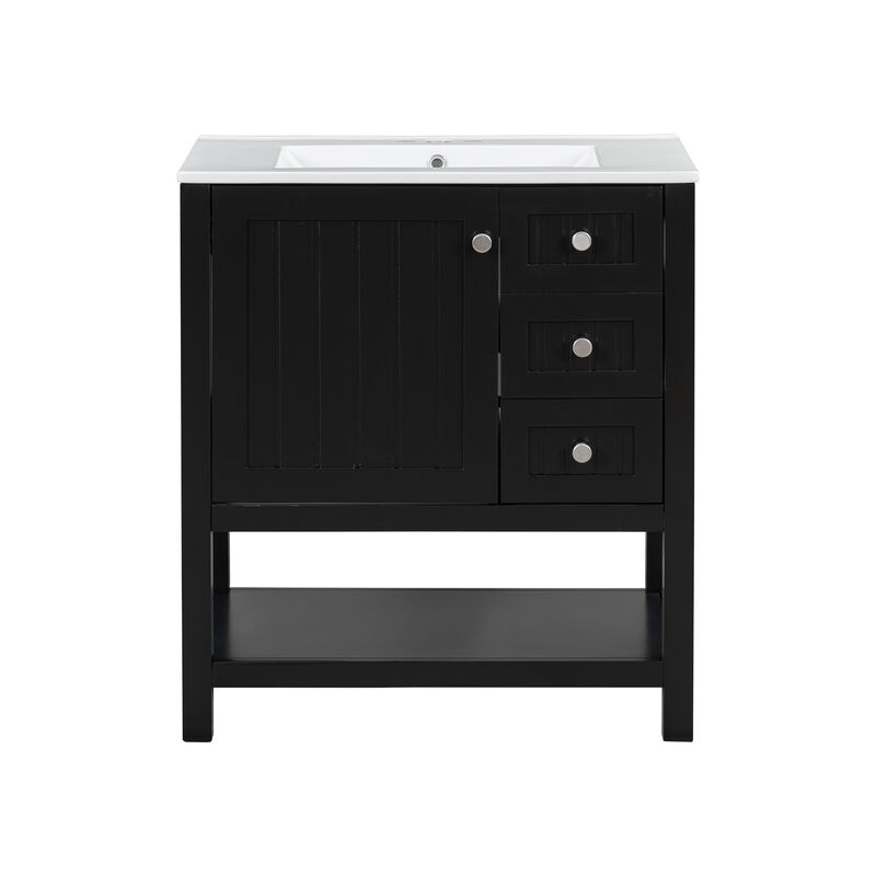 Merax Bathroom Vanity Cabinet Combo with Ceramic Sink