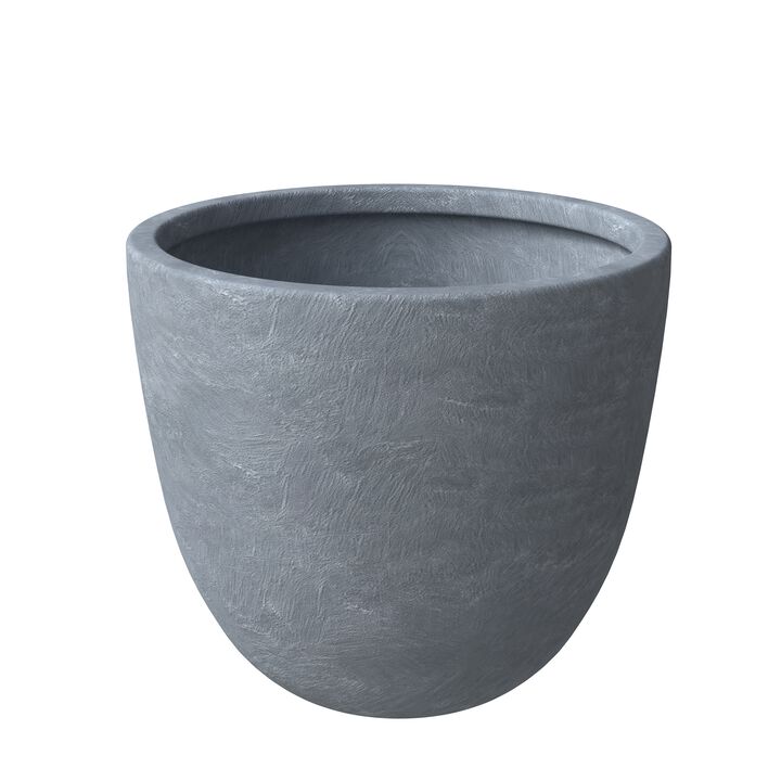 LeisureMod Dahlia Series Fiberstone ans MgO Clay 11" Planter