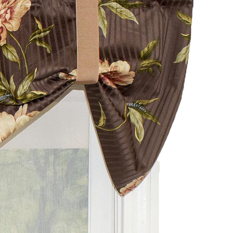 Blossom Style Suspender 3" Rod Pocket Valance 50" x 16" Brown by RLF Home