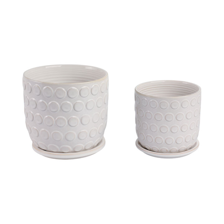 Bubbles Planter with Saucer