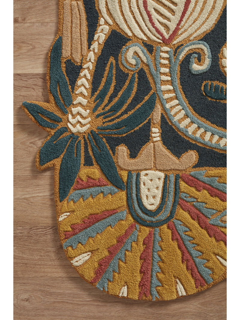 Optimism OPT03 Denim/Sunset 18" x 18" Sample Rug