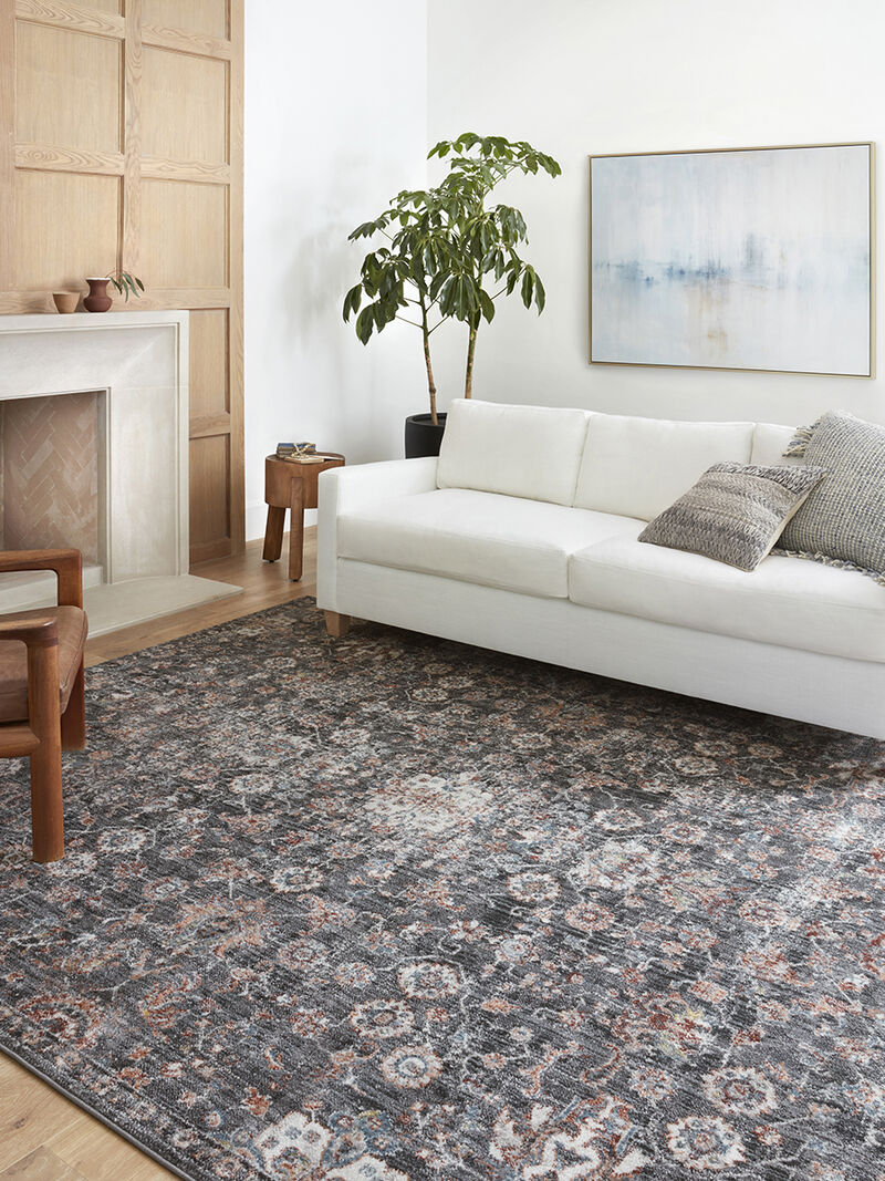 Cassandra CSN03 Charcoal/Rust 7'10" x 10' Rug