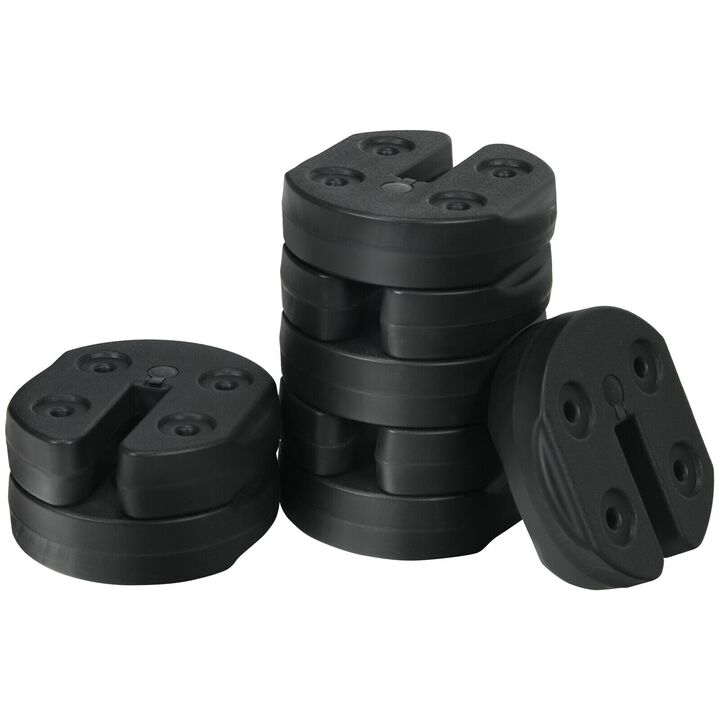 8-Piece Weight Plates for Patio Canopy Tent Gazebo, Shade Umbrella with Water-Filled Stability