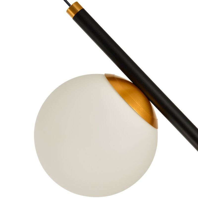 VONN Lighting 2-Light Integrated LED Height Adjustable Black Pendant Lighting