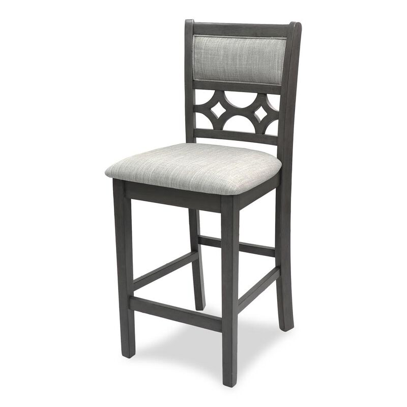 New Classic Furniture Furniture Mitchell 5-Piece Transitional Wood Counter Set in Gray