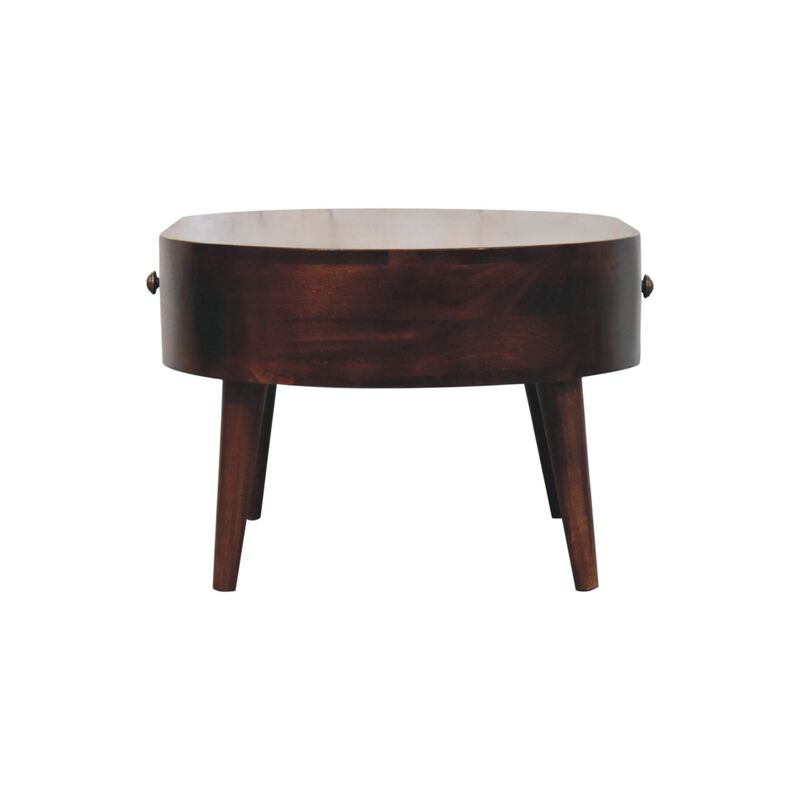 Artisan Furniture Solid Wood California Walnut Rounded Coffee Table