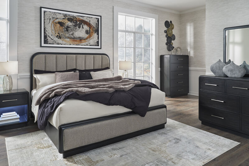 Rowanbeck Upholstered Panel Bed