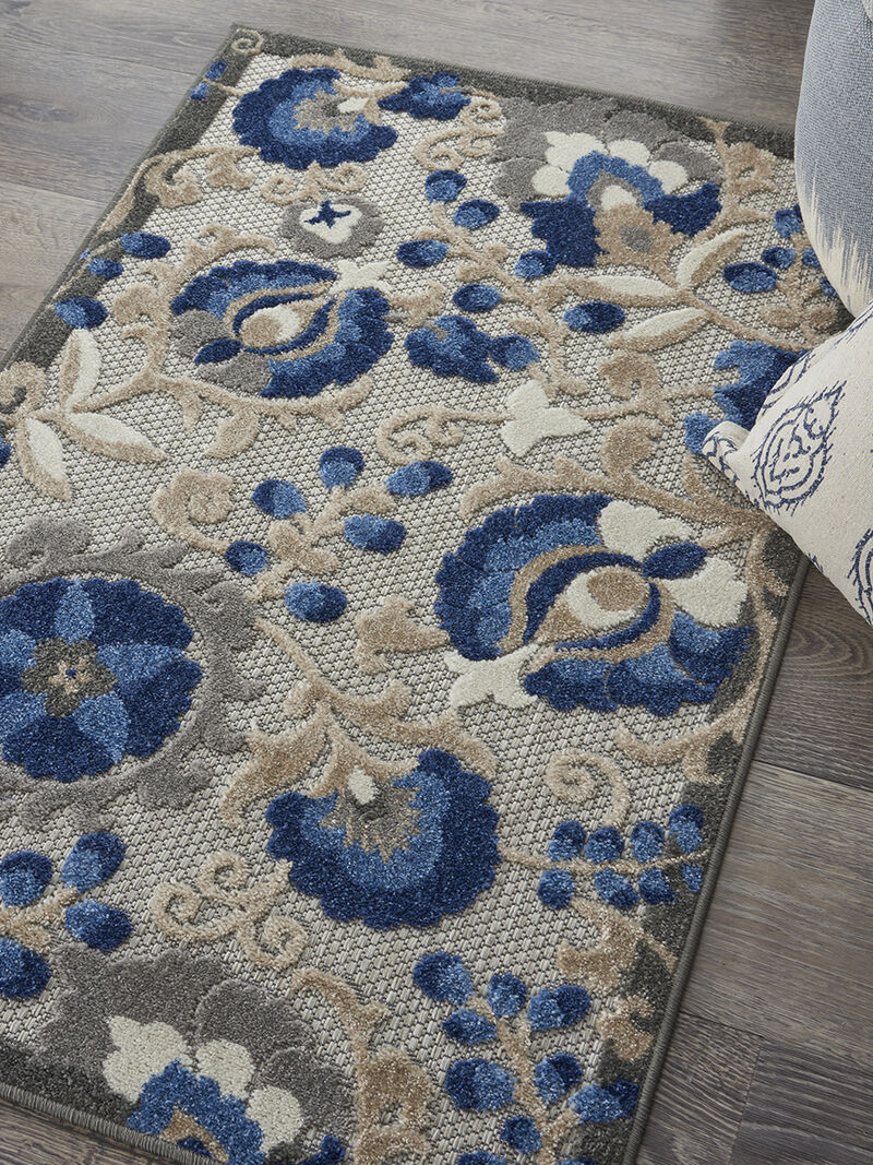 Aloha ALH17 Natural/Blue 3'6" x 5'6" Rug