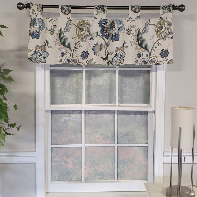 Ophelia Tab Valance All season 4" Tab Valance 45" x 15" Iris Blue by RLF Home