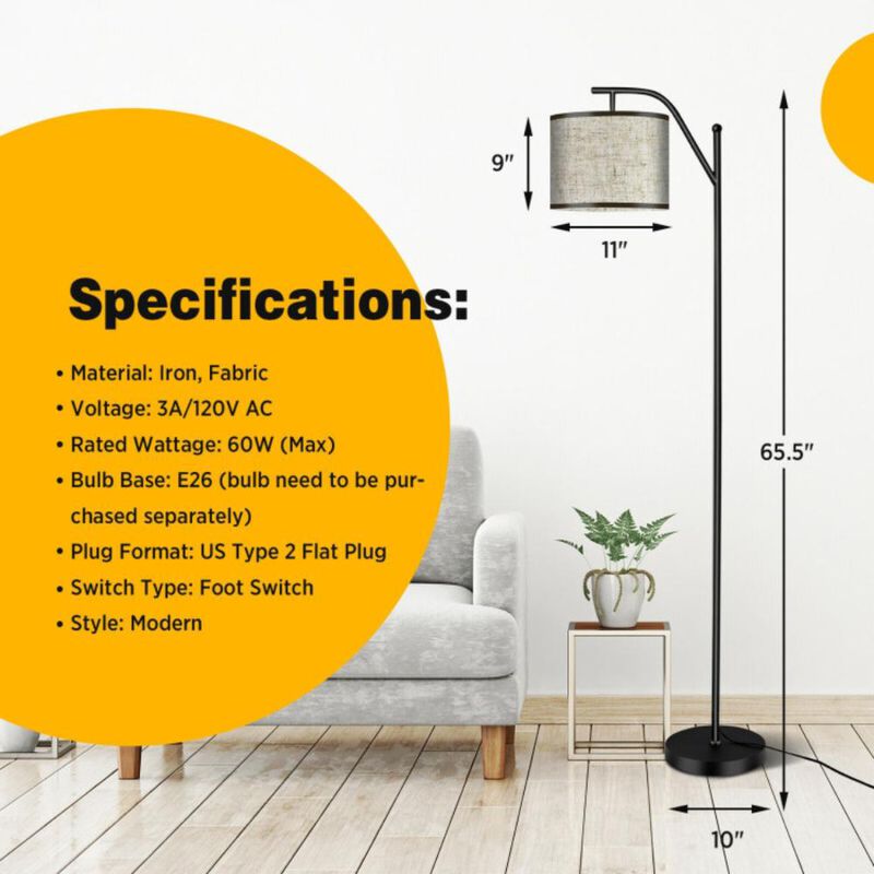 Hivvago Standing Floor Lamp with Adjustable Head for Living Room and Bedroom