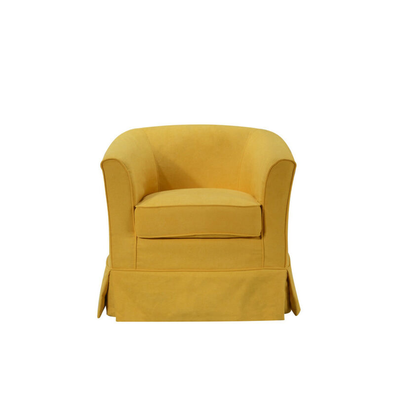 Tucker Woven Fabric Swivel Barrel Chair
