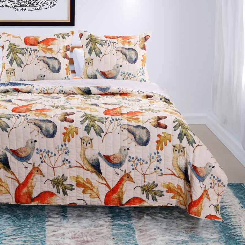 Willow Reversible 2-Piece Quilt & Pillow Sham Set Multicolor Barefoot Bungalow