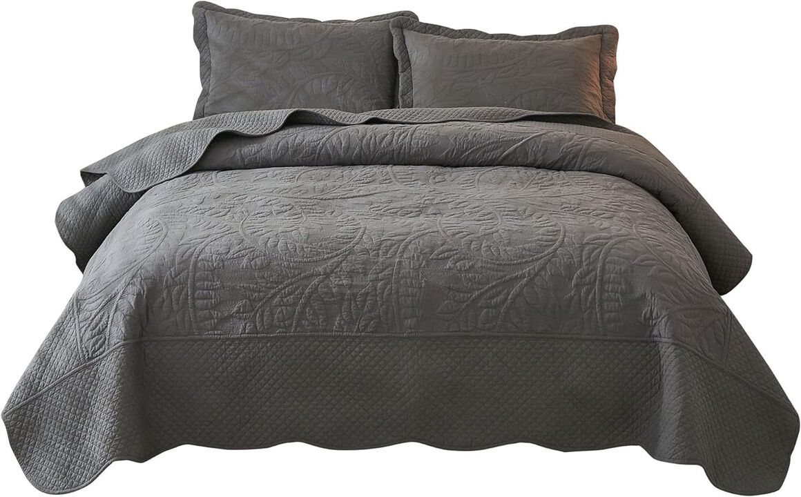 MarCielo 100% Cotton Oversized Bedspread Quilt Set T