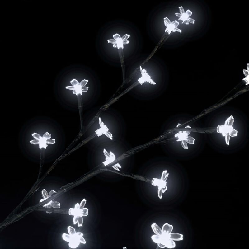 vidaXL Christmas Tree 200 LEDs Cold White Light Cherry Blossom 70.9"