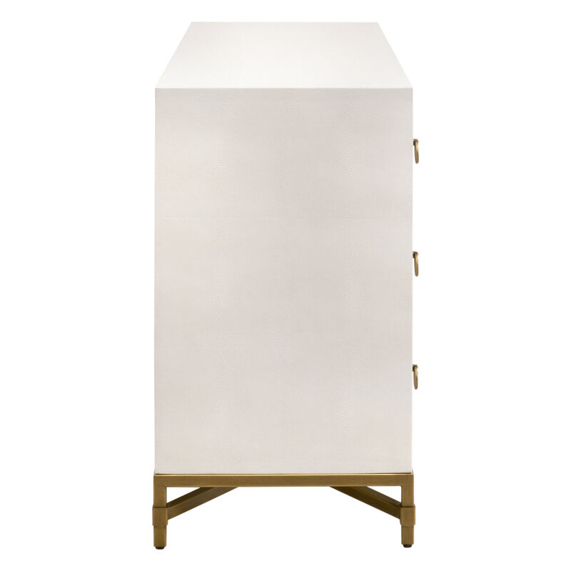 Pearl Shagreen 6-Drawer Double Dresser