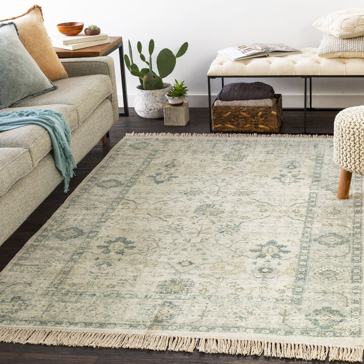 Zainab ZAI-2310 2' x 3' Green Rug