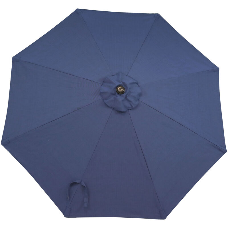 Sunnydaze 9 ft Aluminum Patio Umbrella with Tilt and Crank - Navy Blue