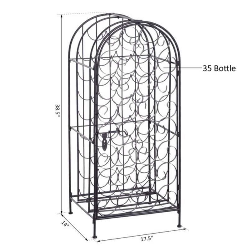 Compact Wine Storage Cabinet with Rack and Display Shelves