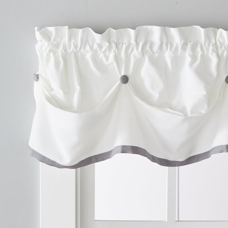 Saturday Knight Ltd Manor Versatile Tailored Window Valance - 58x13", Dove Gray
