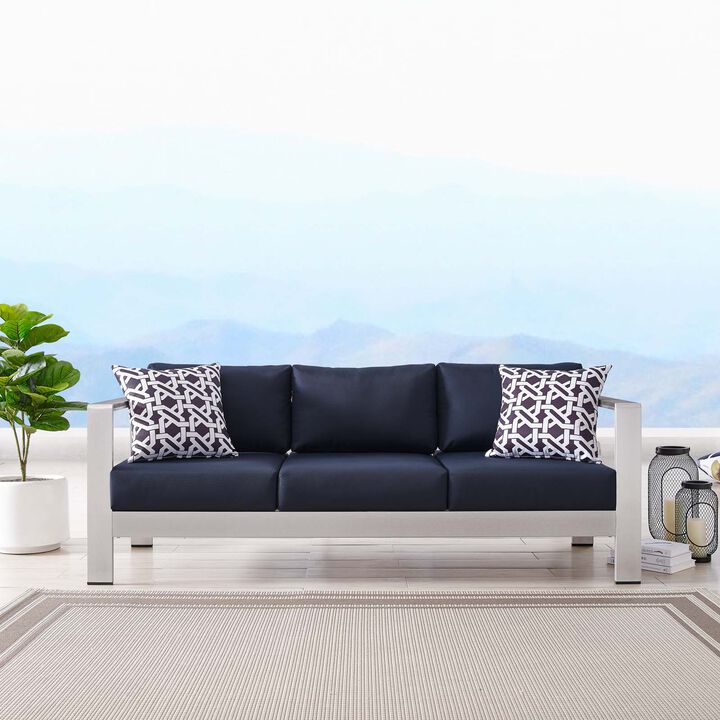 Modway - Shore Outdoor Patio Aluminum Sofa