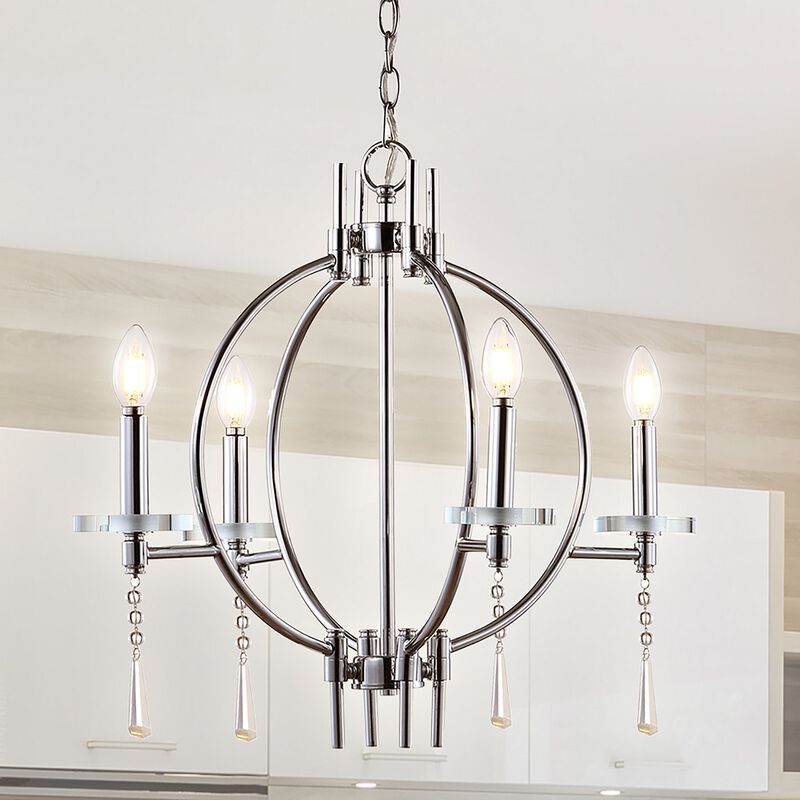 Laura Crystal/Metal LED Chandelier