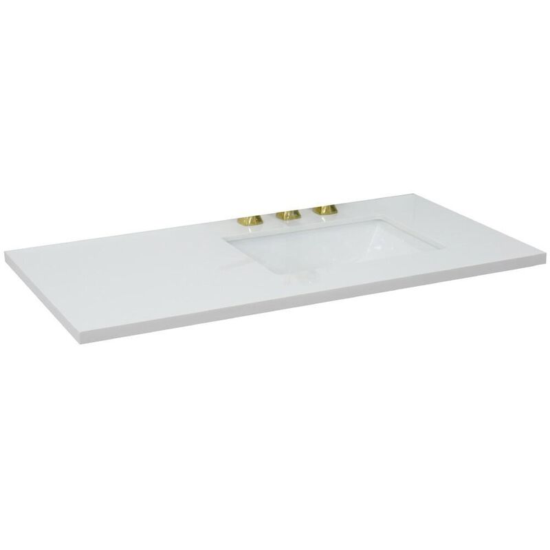 BELLATERRA HOME LLC 43 White Quartz countertop and single rectangle right sink