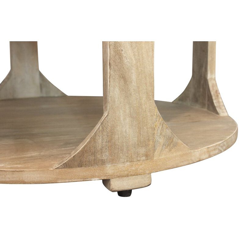 Alex Hamilton Jenna Round Cocktail Table with Shelf