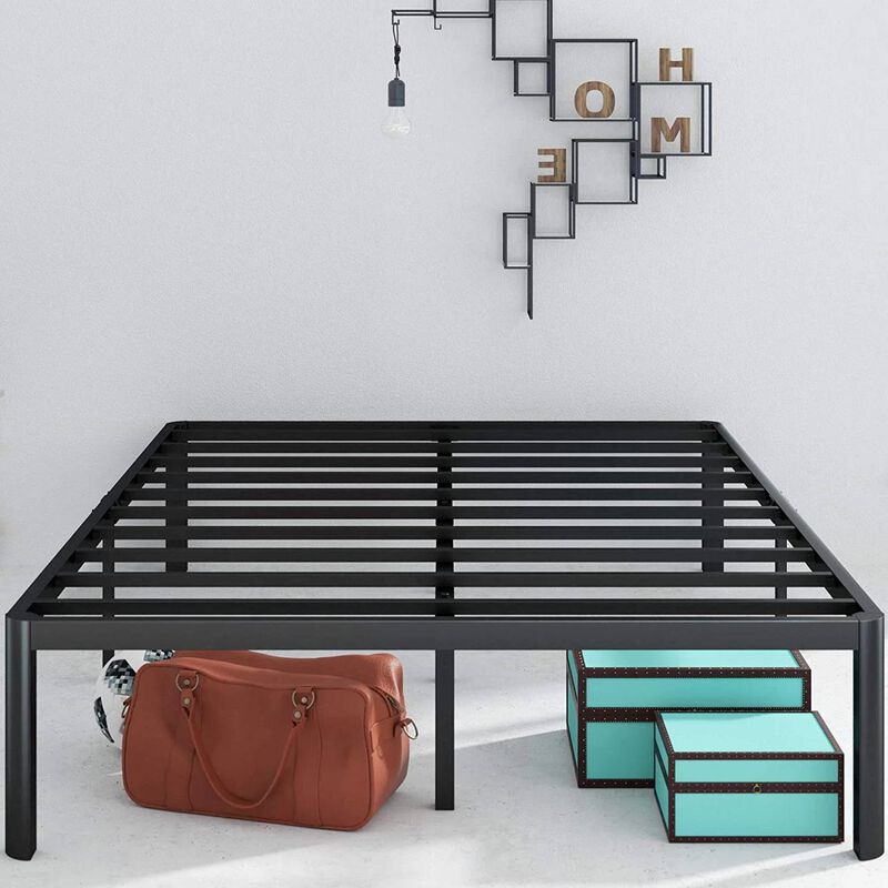Hivvago King Metal Platform Bed Frame with Rounded Legs 700 lbs Weight Capacity