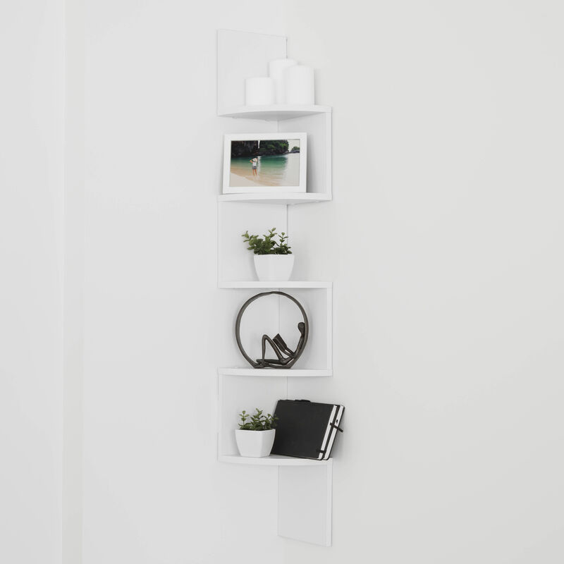 Large Laminated Corner Wall Mount Shelf