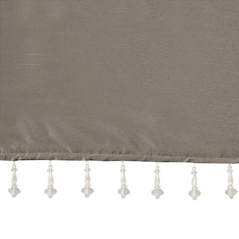 Gracie Mills Elroy Lightweight Beaded Faux Silk Valance