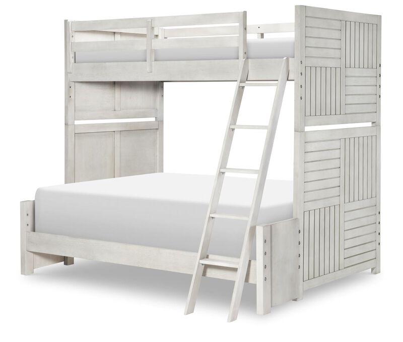 Summer Camp Twin Over Full Bunk Bed in Stone Path Gray